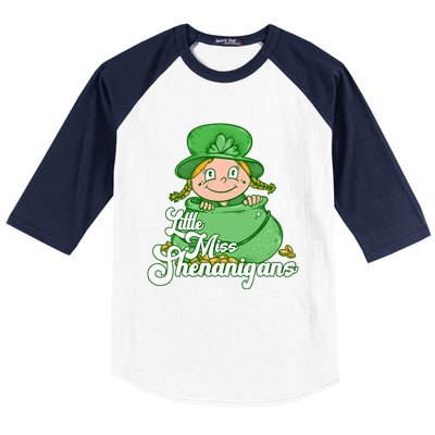 Little Miss Shenanigans Gift Baseball Sleeve Shirt