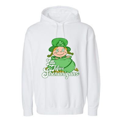 Little Miss Shenanigans Gift Garment-Dyed Fleece Hoodie