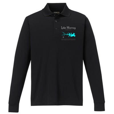 Lake Murray South Carolina Performance Long Sleeve Polo