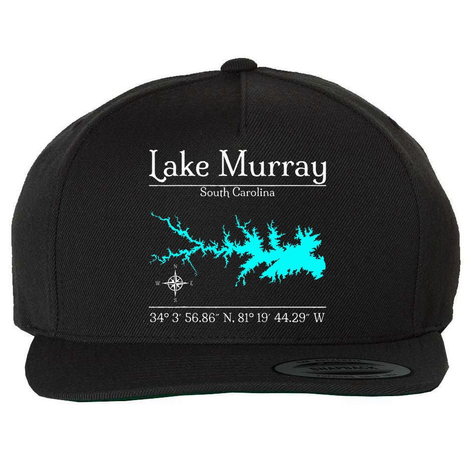 Lake Murray South Carolina Wool Snapback Cap
