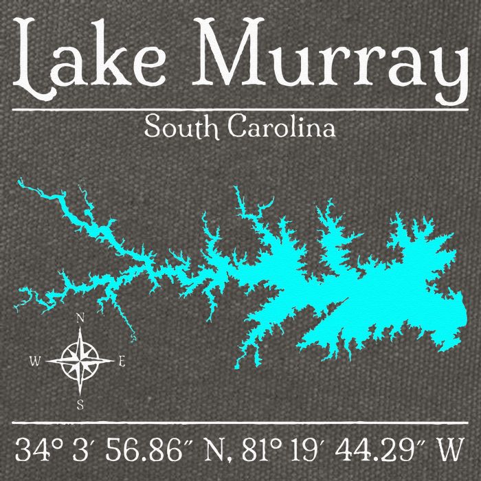 Lake Murray South Carolina Cotton Canvas Backpack