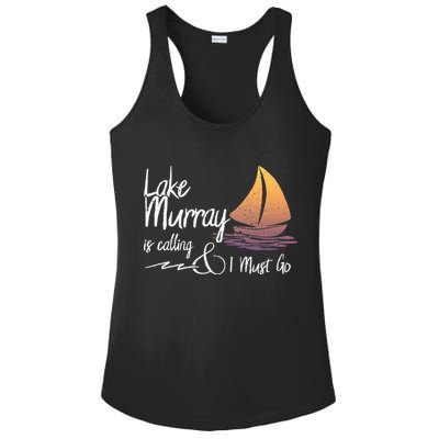 Lake Murray South Carolina Lake Is Calling Ladies PosiCharge Competitor Racerback Tank