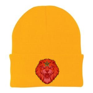 Lion Moroccan Soccer Supporter Morocco Flag Soccer Lover Gift Knit Cap Winter Beanie