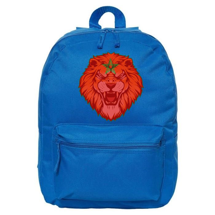 Lion Moroccan Soccer Supporter Morocco Flag Soccer Lover Gift 16 in Basic Backpack