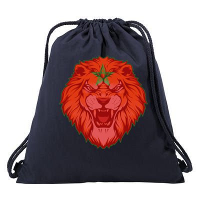 Lion Moroccan Soccer Supporter Morocco Flag Soccer Lover Gift Drawstring Bag