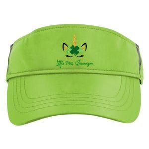 Little Miss Shenanigans Unicorn St Patrick's Day Cool Gift Adult Drive Performance Visor