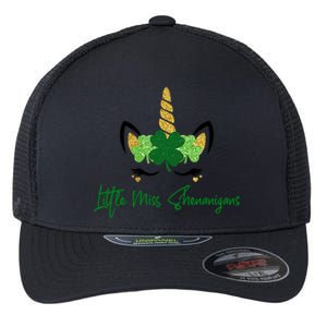 Little Miss Shenanigans Unicorn St Patrick's Day Cool Gift Flexfit Unipanel Trucker Cap