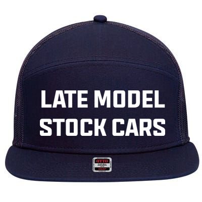 Late Model Stock Cars 7 Panel Mesh Trucker Snapback Hat