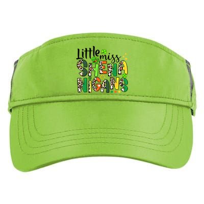 Little Miss Shenanigans Leopard Shamrock St Patrick's Day Gift Adult Drive Performance Visor