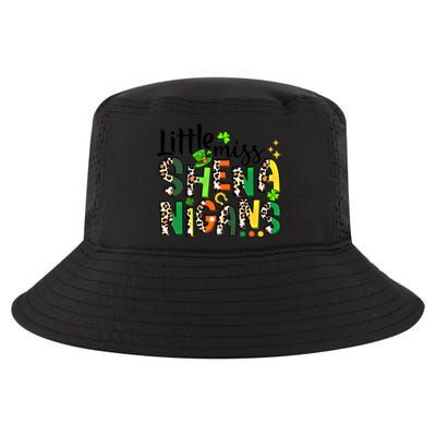 Little Miss Shenanigans Leopard Shamrock St Patrick's Day Gift Cool Comfort Performance Bucket Hat