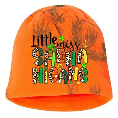 Little Miss Shenanigans Leopard Shamrock St Patrick's Day Gift Kati - Camo Knit Beanie