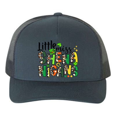 Little Miss Shenanigans Leopard Shamrock St Patrick's Day Gift Yupoong Adult 5-Panel Trucker Hat