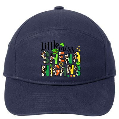 Little Miss Shenanigans Leopard Shamrock St Patrick's Day Gift 7-Panel Snapback Hat