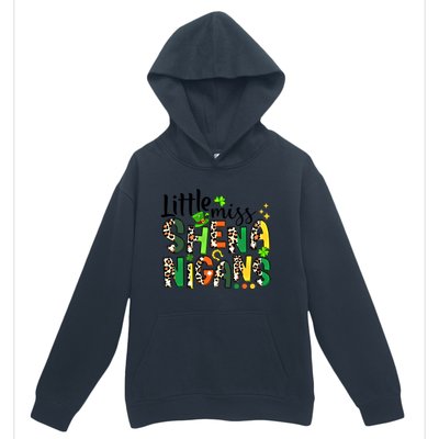 Little Miss Shenanigans Leopard Shamrock St Patrick's Day Gift Urban Pullover Hoodie