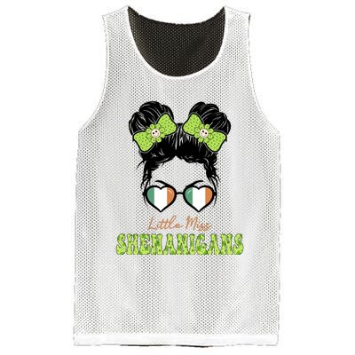 Little Miss Shenanigans St Patricks Day Mesh Reversible Basketball Jersey Tank