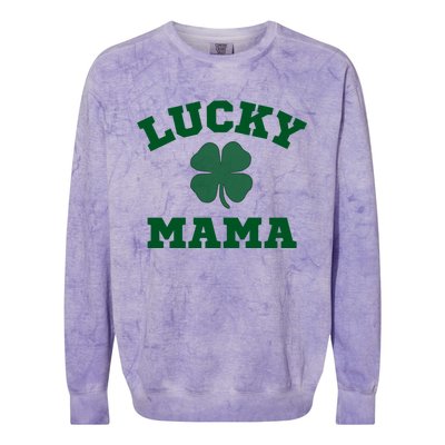 Lucky Mama St Patrick's Day Mom Gift Colorblast Crewneck Sweatshirt