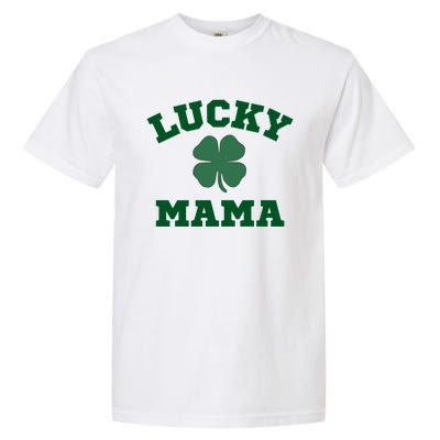 Lucky Mama St Patrick's Day Mom Gift Garment-Dyed Heavyweight T-Shirt