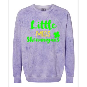 Little Miss Shenanigans St Patrick's Day Irish Gift Colorblast Crewneck Sweatshirt