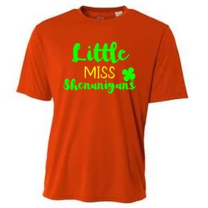 Little Miss Shenanigans St Patrick's Day Irish Gift Cooling Performance Crew T-Shirt