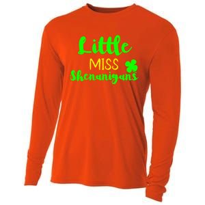 Little Miss Shenanigans St Patrick's Day Irish Gift Cooling Performance Long Sleeve Crew