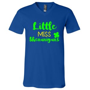 Little Miss Shenanigans St Patrick's Day Irish Gift V-Neck T-Shirt