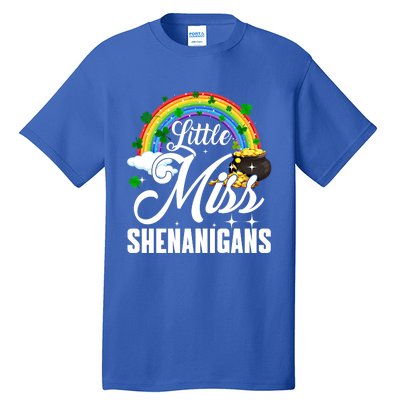 Little Miss Shenanigans Rainbow St Patricks Day Meaningful Gift Tall T-Shirt