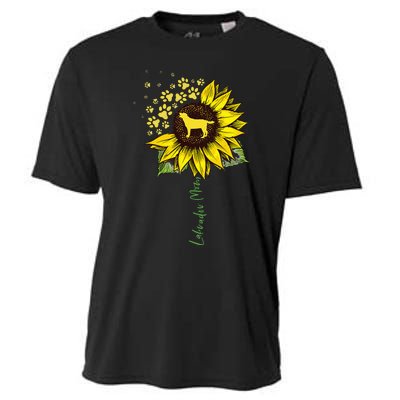 Labrador Mom Sunflower Labrador Retriever Gifts Dog Mom Mama Cooling Performance Crew T-Shirt