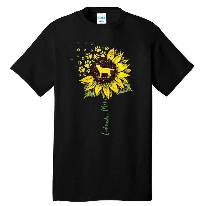 Labrador Mom Sunflower Labrador Retriever Gifts Dog Mom Mama Tall T-Shirt