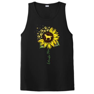 Labrador Mom Sunflower Labrador Retriever Gifts Dog Mom Mama PosiCharge Competitor Tank