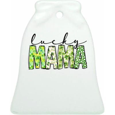 Lucky Mama St PatrickS Day Family Ceramic Bell Ornament