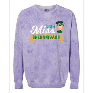 Little Miss Shenanigans St Patrick's Design Great Gift Colorblast Crewneck Sweatshirt