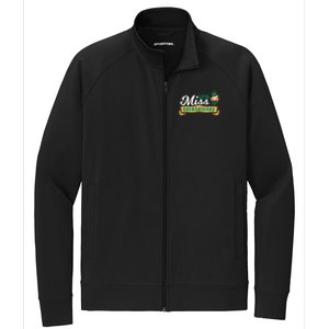 Little Miss Shenanigans St Patrick's Design Great Gift Stretch Full-Zip Cadet Jacket