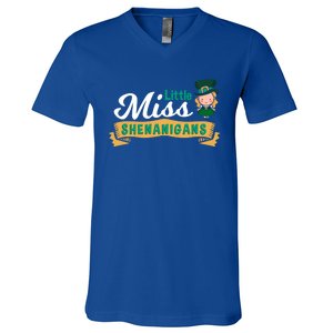 Little Miss Shenanigans St Patrick's Design Great Gift V-Neck T-Shirt