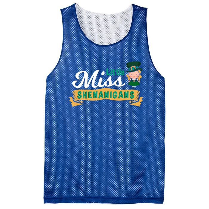 Little Miss Shenanigans St Patrick's Design Great Gift Mesh Reversible Basketball Jersey Tank