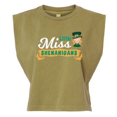 Little Miss Shenanigans St Patrick's Design Great Gift Garment-Dyed Women's Muscle Tee