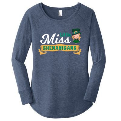 Little Miss Shenanigans St Patrick's Design Great Gift Women's Perfect Tri Tunic Long Sleeve Shirt