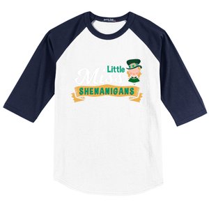 Little Miss Shenanigans St Patrick's Design Great Gift Baseball Sleeve Shirt