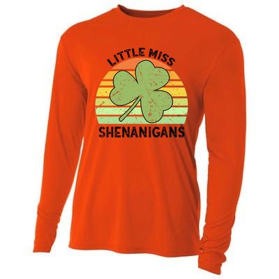 Little Miss Shenanigans Saint Patricks Shenanigans Gift Cooling Performance Long Sleeve Crew