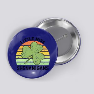 Little Miss Shenanigans Saint Patricks Shenanigans Gift Button