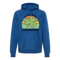 Little Miss Shenanigans Saint Patricks Shenanigans Gift Premium Hoodie