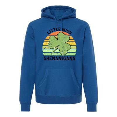 Little Miss Shenanigans Saint Patricks Shenanigans Gift Premium Hoodie