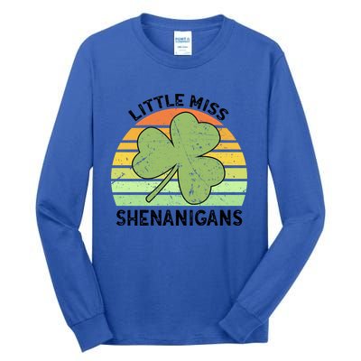 Little Miss Shenanigans Saint Patricks Shenanigans Gift Tall Long Sleeve T-Shirt