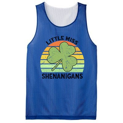 Little Miss Shenanigans Saint Patricks Shenanigans Gift Mesh Reversible Basketball Jersey Tank