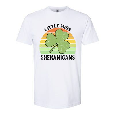 Little Miss Shenanigans Saint Patricks Shenanigans Gift Softstyle CVC T-Shirt