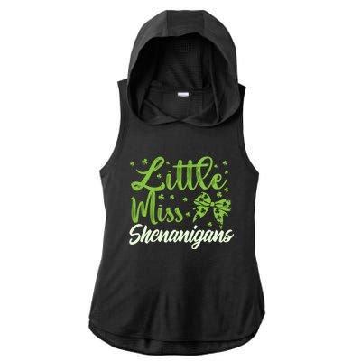 Little Miss Shenanigans St Patricks Day Gift Gift Ladies PosiCharge Tri-Blend Wicking Draft Hoodie Tank