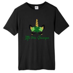 Little Miss Shenanigans Unicorn St Patrick's Day Great Gift Tall Fusion ChromaSoft Performance T-Shirt