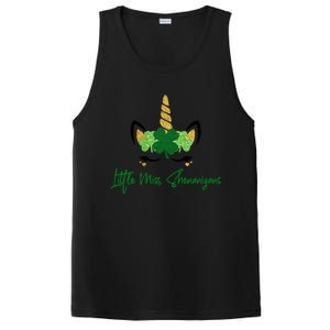 Little Miss Shenanigans Unicorn St Patrick's Day Great Gift PosiCharge Competitor Tank