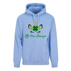 Little Miss Shenanigans Unicorn St Patrick's Day Great Gift Unisex Surf Hoodie