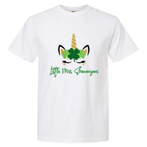 Little Miss Shenanigans Unicorn St Patrick's Day Great Gift Garment-Dyed Heavyweight T-Shirt