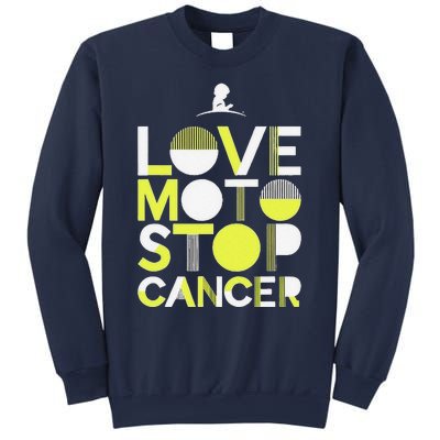 Love Moto Stop Cancer Sweatshirt